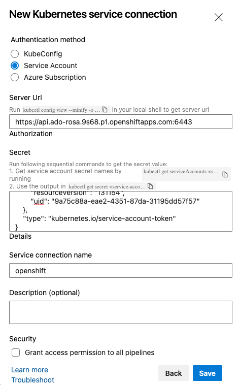 openshift-settings